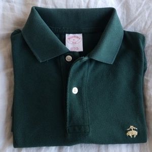 Preowned Brooks Brothers Pique Polo S Green